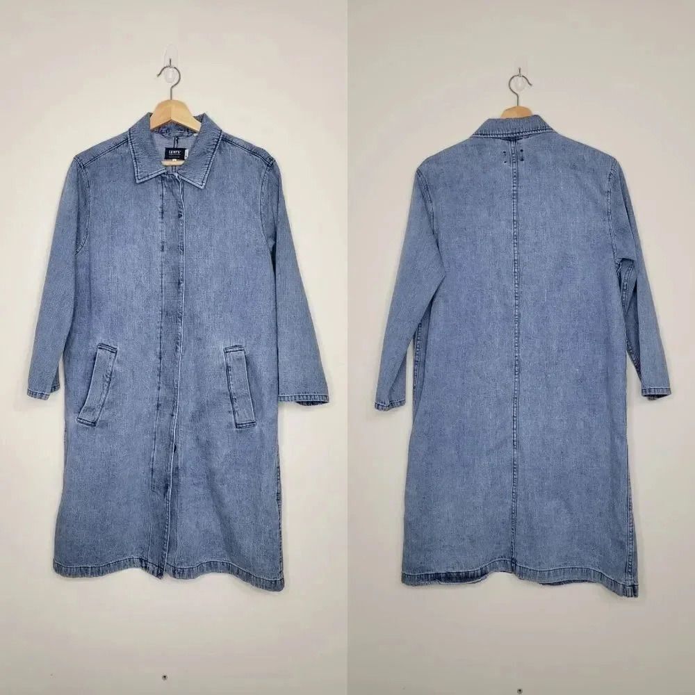 Levi's Light Blue Denim Long Jean Jacket